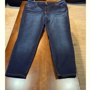 Charlotte Russe Dark Wash Distressed Jeans-Size 24